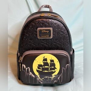 Loungefly x Disney Pirates of the Caribbean Black Pearl Debossed Backpack